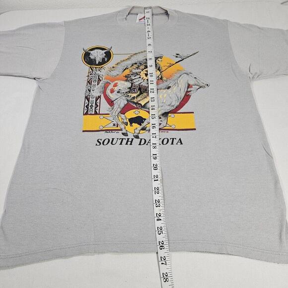 Vintage 1989 Keith Bost South Dakota Native American Single Stitch T-shirt Large - Picture 11 of 12